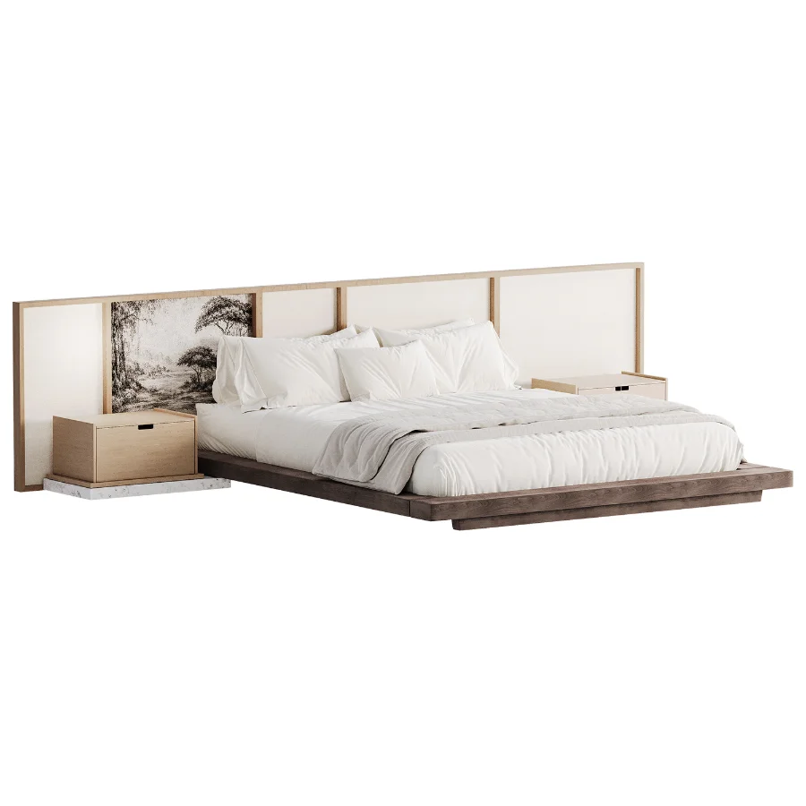 Japandi Double Bed 01 - Image 2
