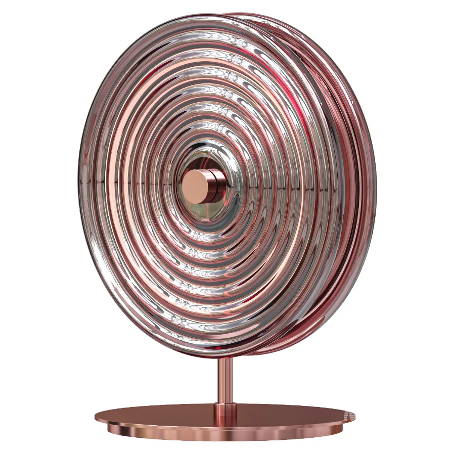 Table lamp made of metal and glass decorated - Image 5