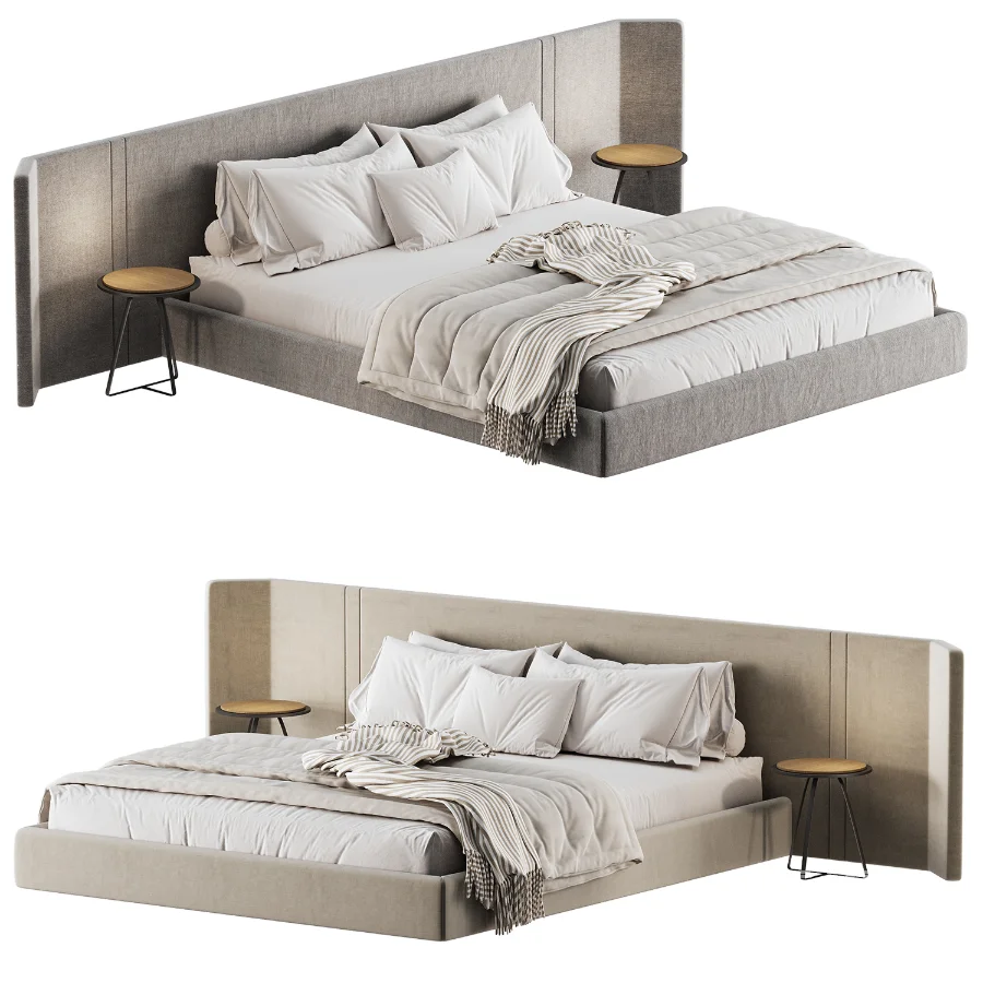 Japandi Double Bed 03 - Image 2