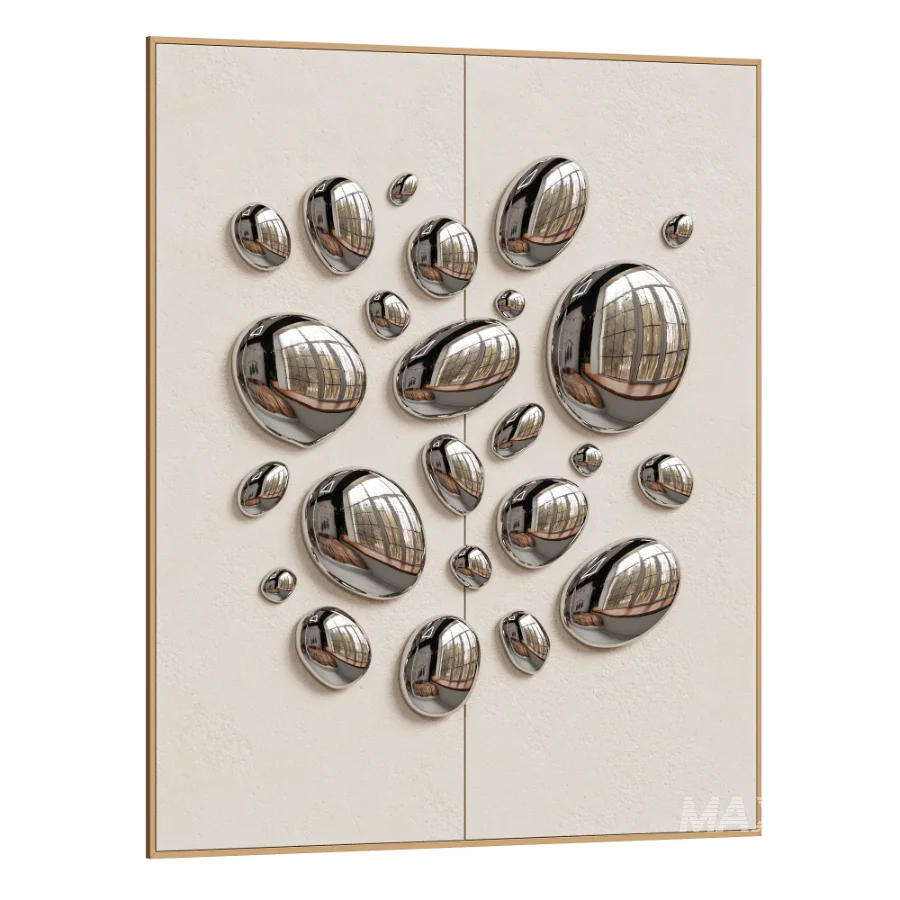 Chrome Bubble Wall Decor 27 - Image 2