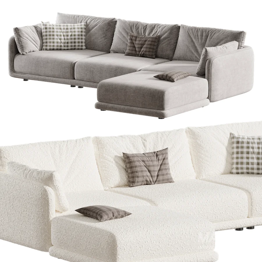 Naples Modular Upholstered Chaise L-Sectional - Image 6