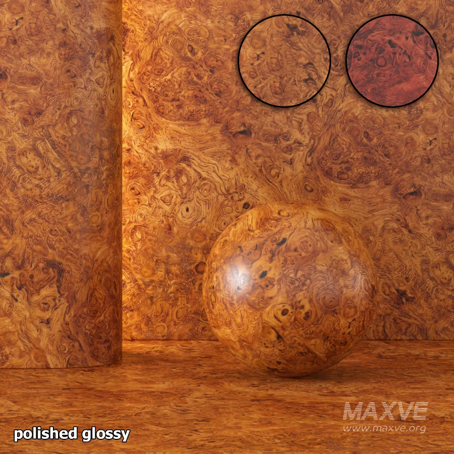 Burl Wood Seamless PBR Material - Image 1