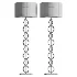 Metal Floor Lamp Linen Oat Shade - Thumbnail 3