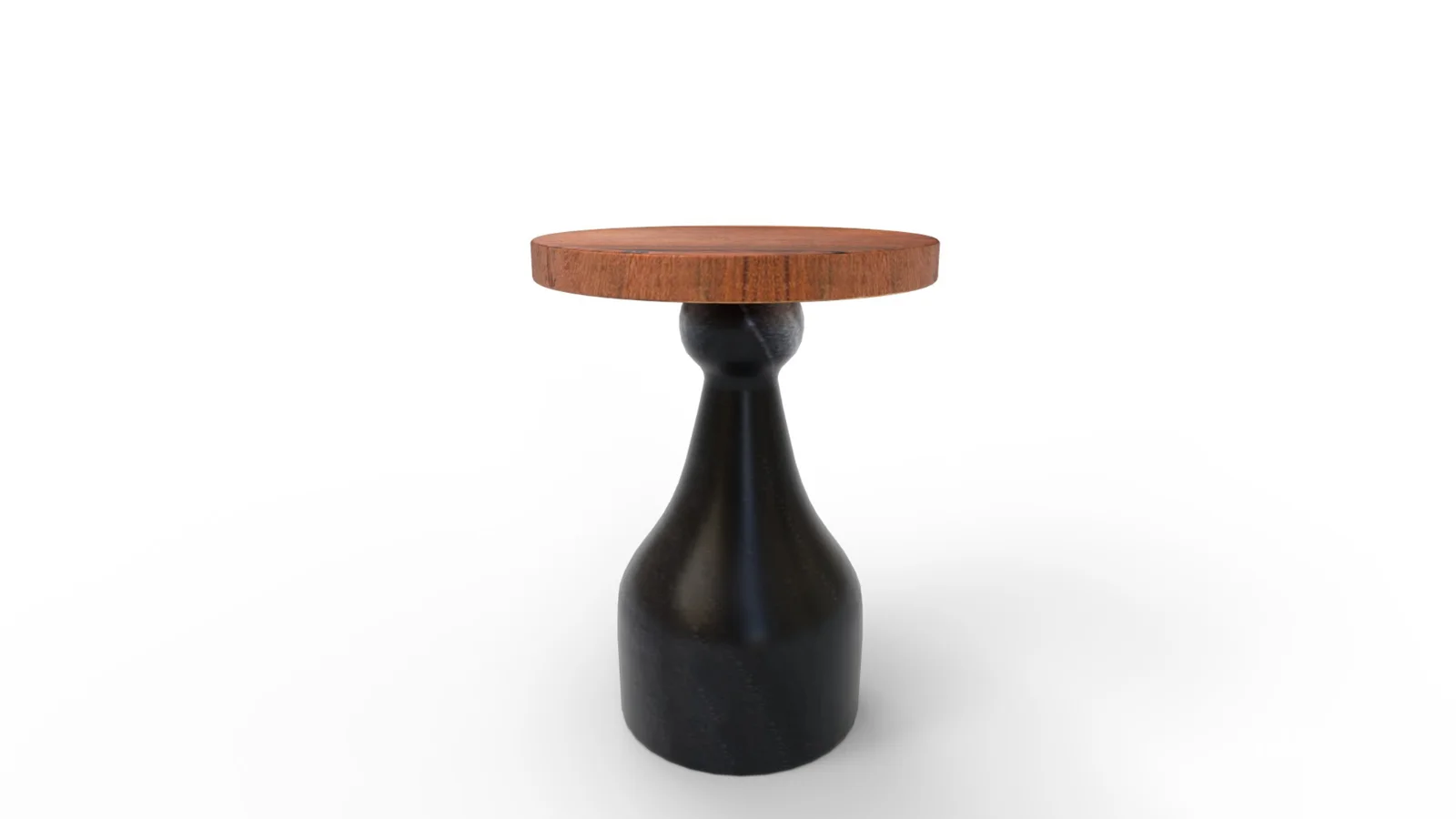 Solid Wood Pedestal End Table - Image 4