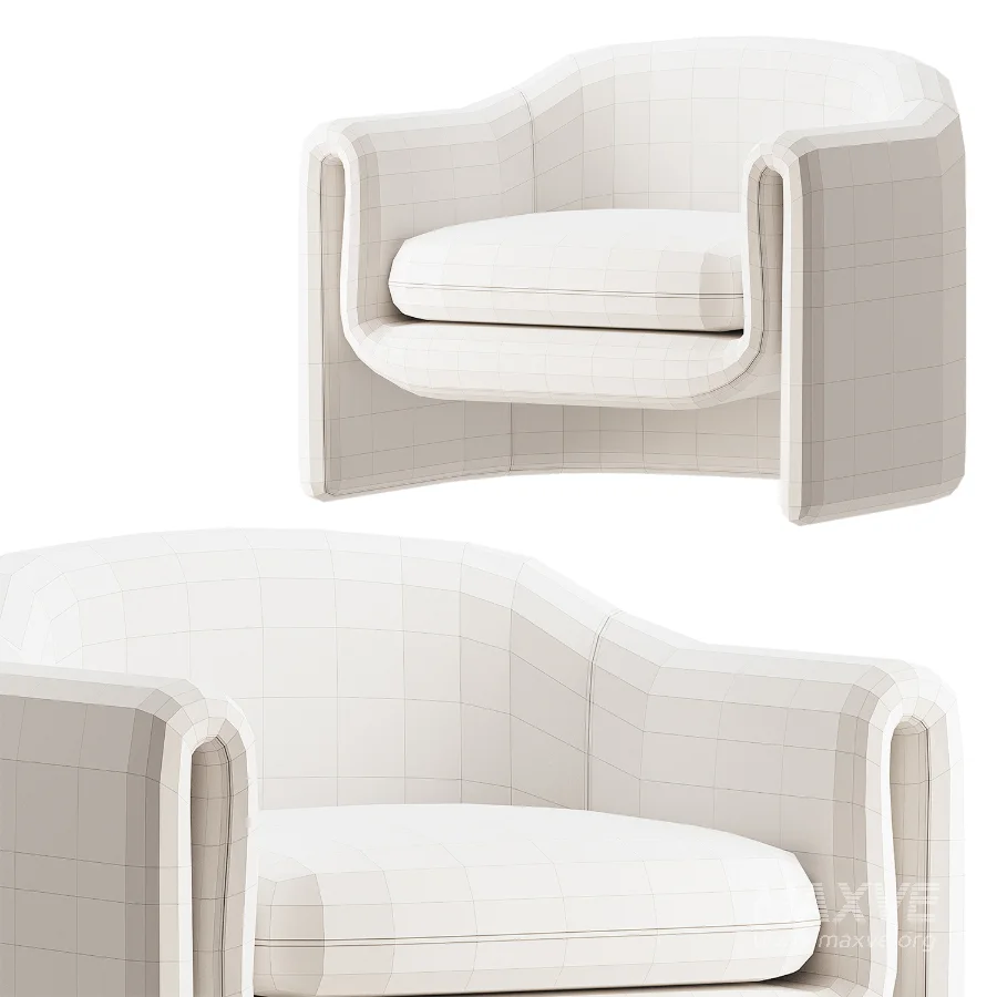 Willow Jacquard Sculptural Chair - Image 2