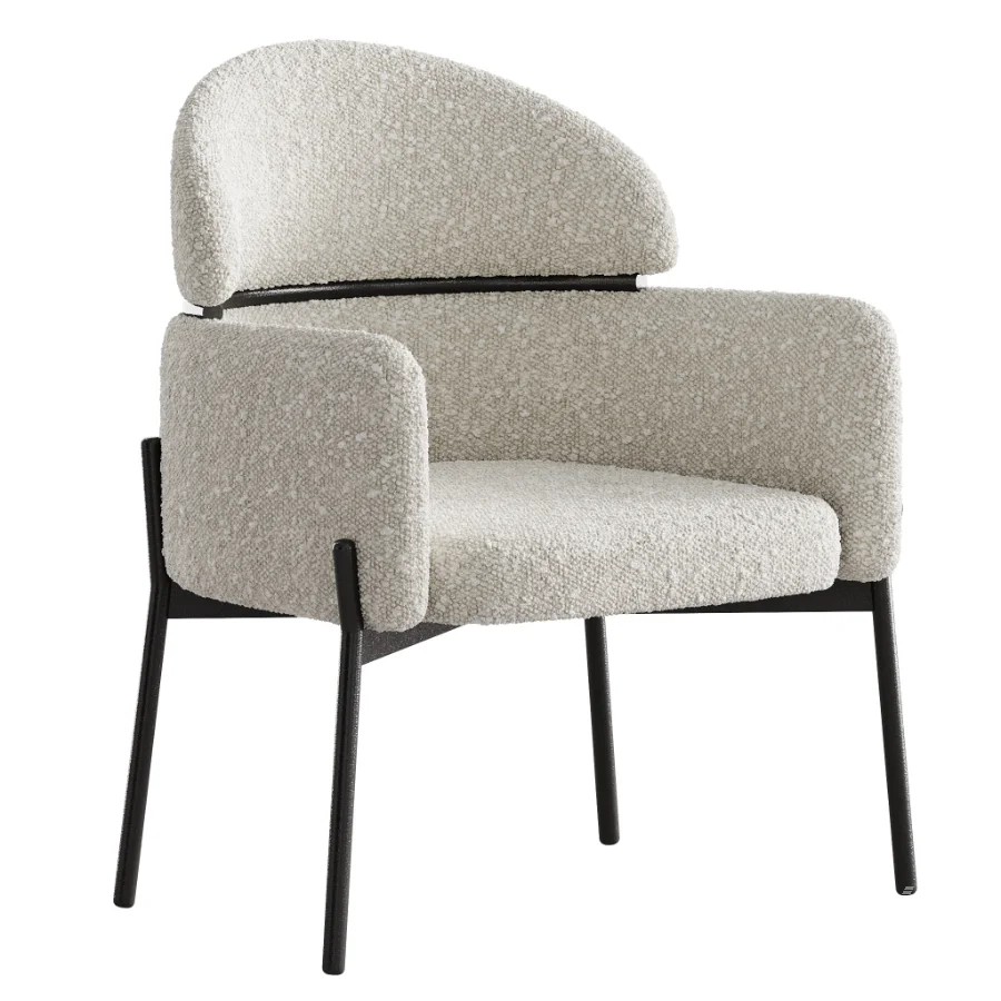Simple Padded Arm Chair with Arms - Image 4