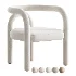 Modern Design Armless Open Back Chairs Fabric Dining Chairs - Thumbnail 1