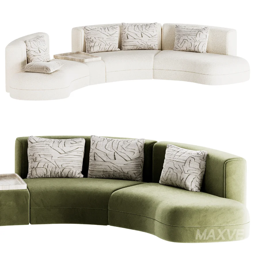 Modular curved sectional Sofa - Image 5
