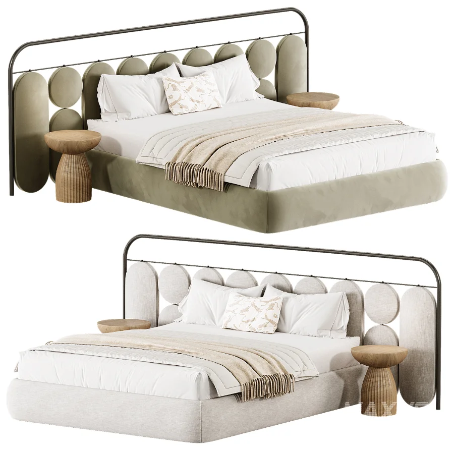 Japandi Double Bed 04 - Image 2