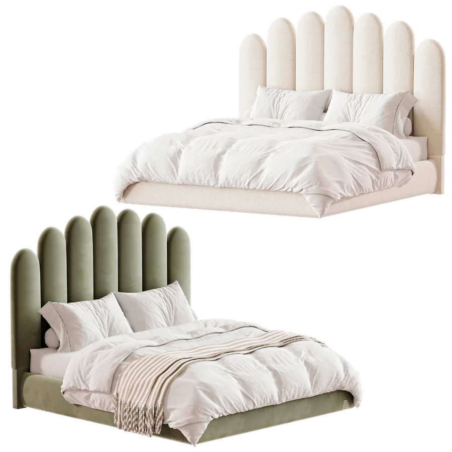 Liel Velour Bed Divan - Image 1