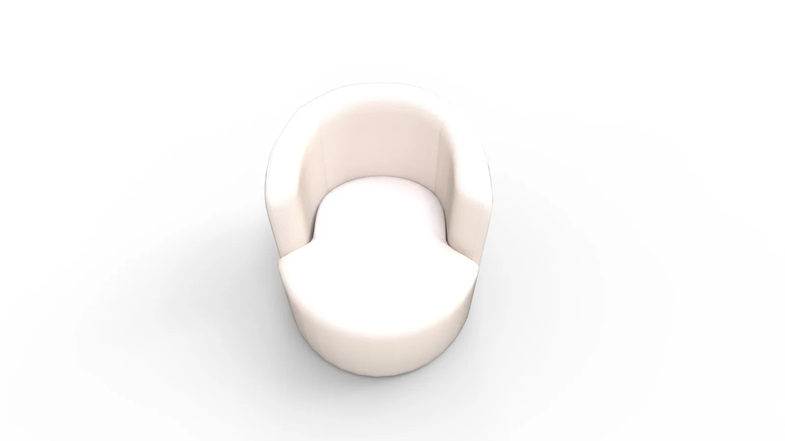 Tub Swivel Chair Talc Linen - Image 1