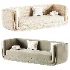 Clementine Dove Grey Woven 3 Seater Fabric Sofa - Thumbnail 6
