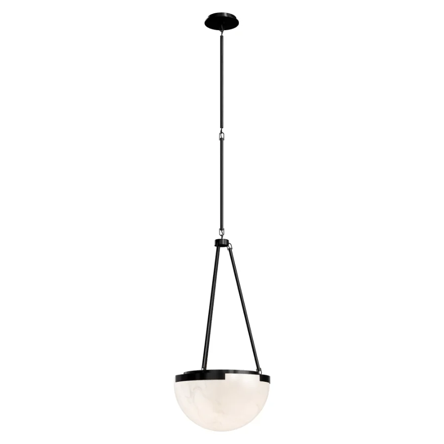 Melange Small Elongated Alabaster Pendant by Visual Comfort - Image 11