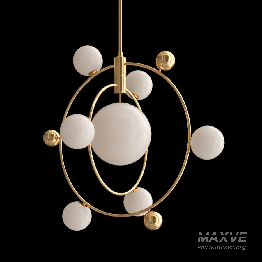 Contemporary Metal Chandelier - Image 2