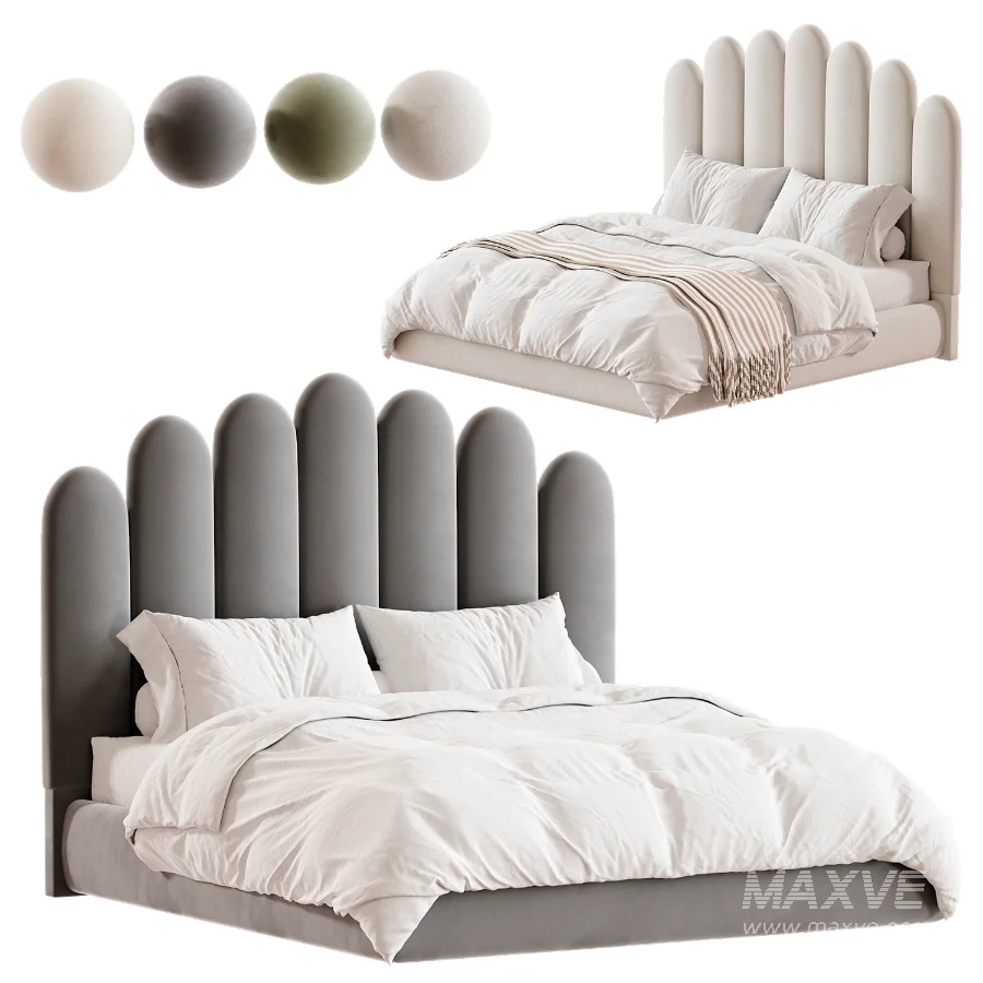 Liel Velour Bed Divan - Image 3