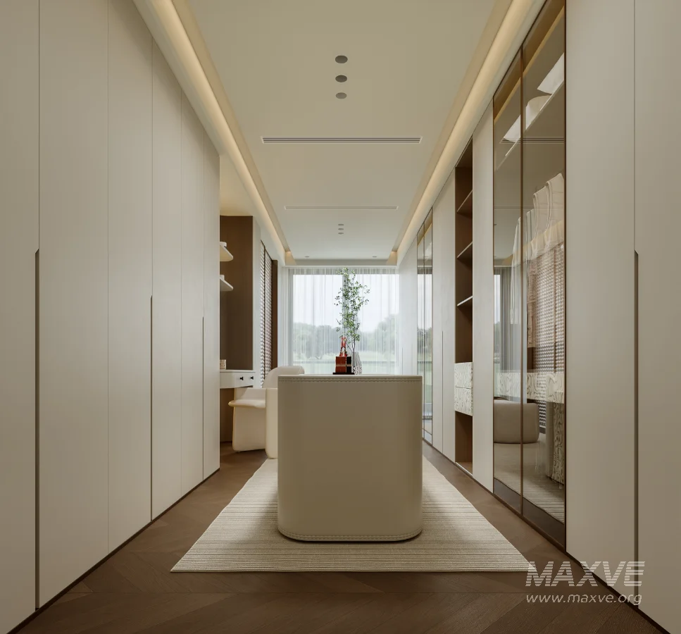 Modern bedroom and dressing room - Image 2