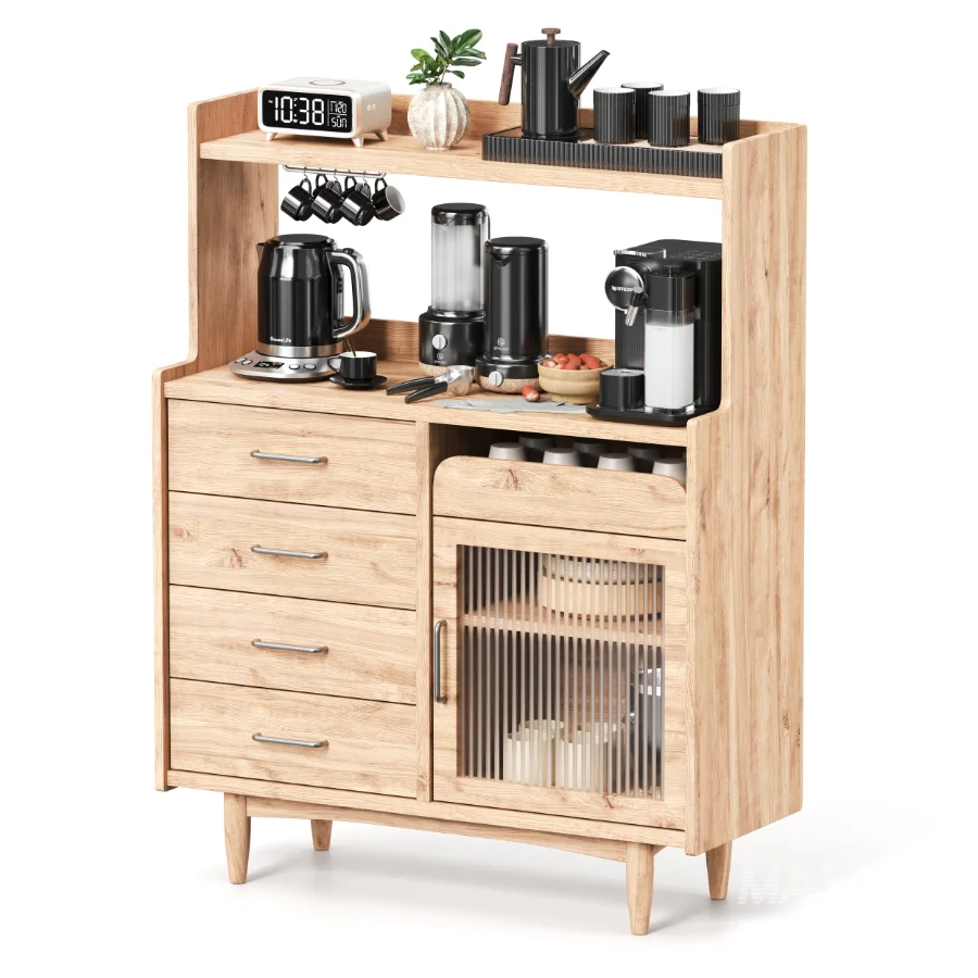 Kitchen Set & Wood Sideboard - Image 2