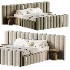 Amma Brown Velvet King Bed - Thumbnail 4