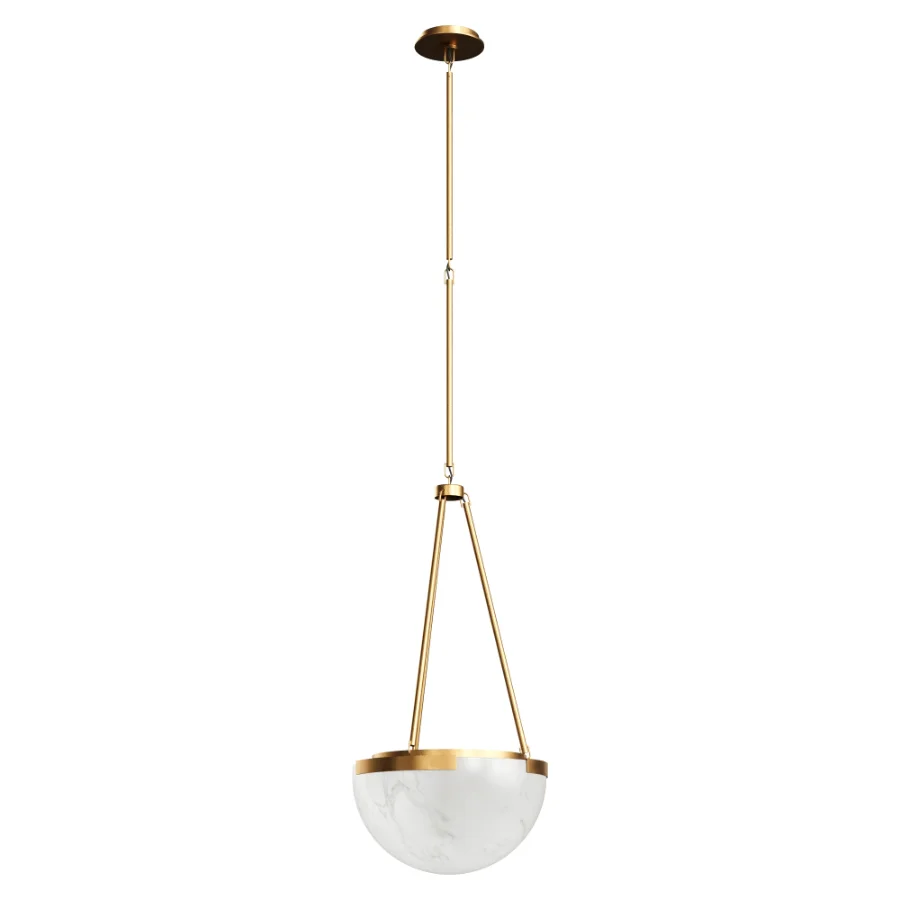 Melange Small Elongated Alabaster Pendant by Visual Comfort - Image 13