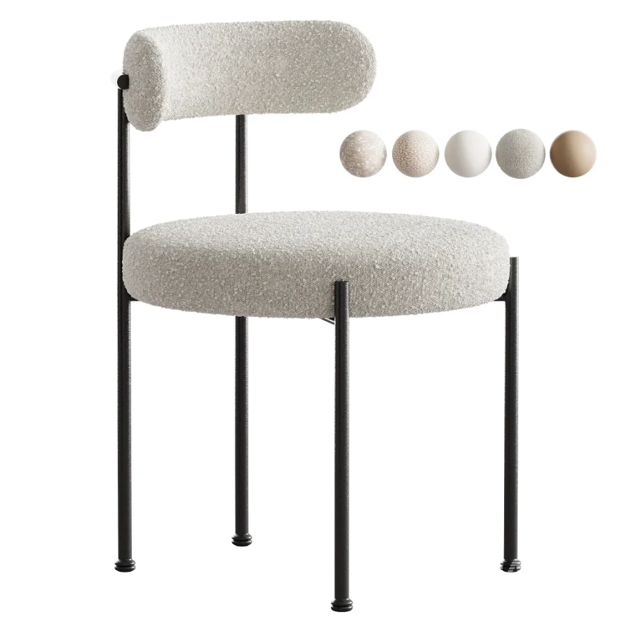 Modern Style Upholstered Side Chair Open Back Dining Chair - Image 1
