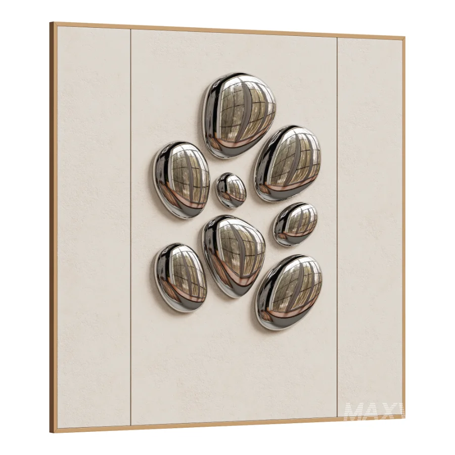 Chrome Bubble Wall Decor 24 - Image 1