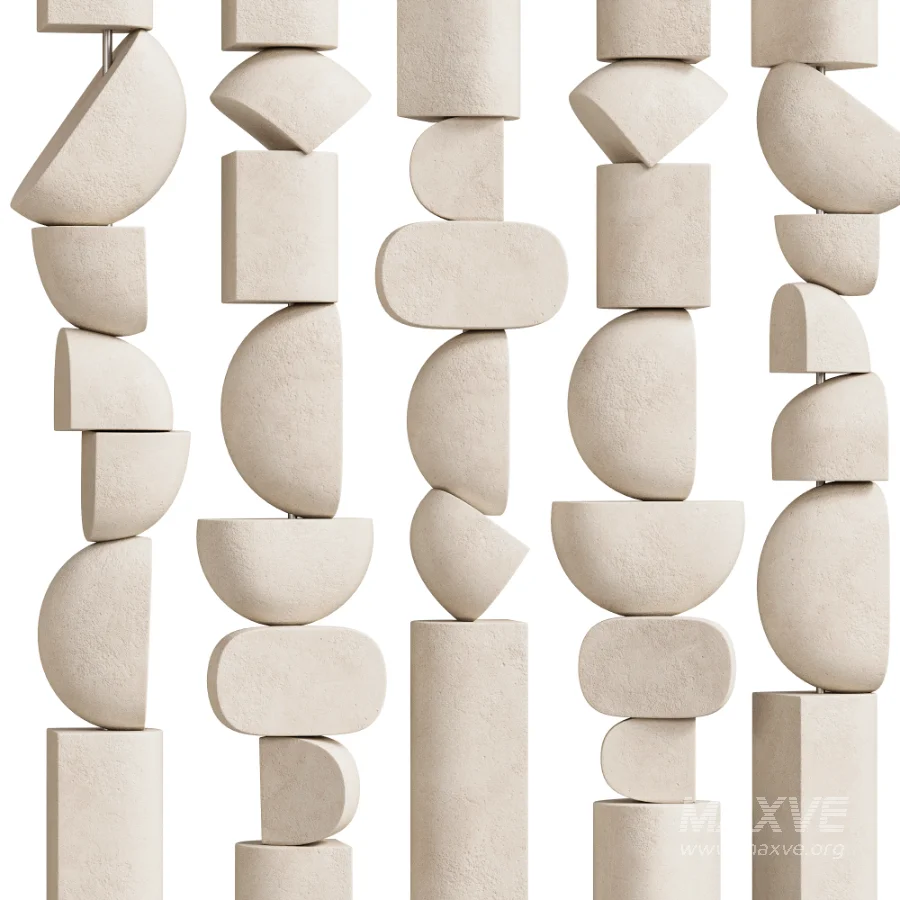 Modern Geometric Sculpture Decor Set N11 - Image 3