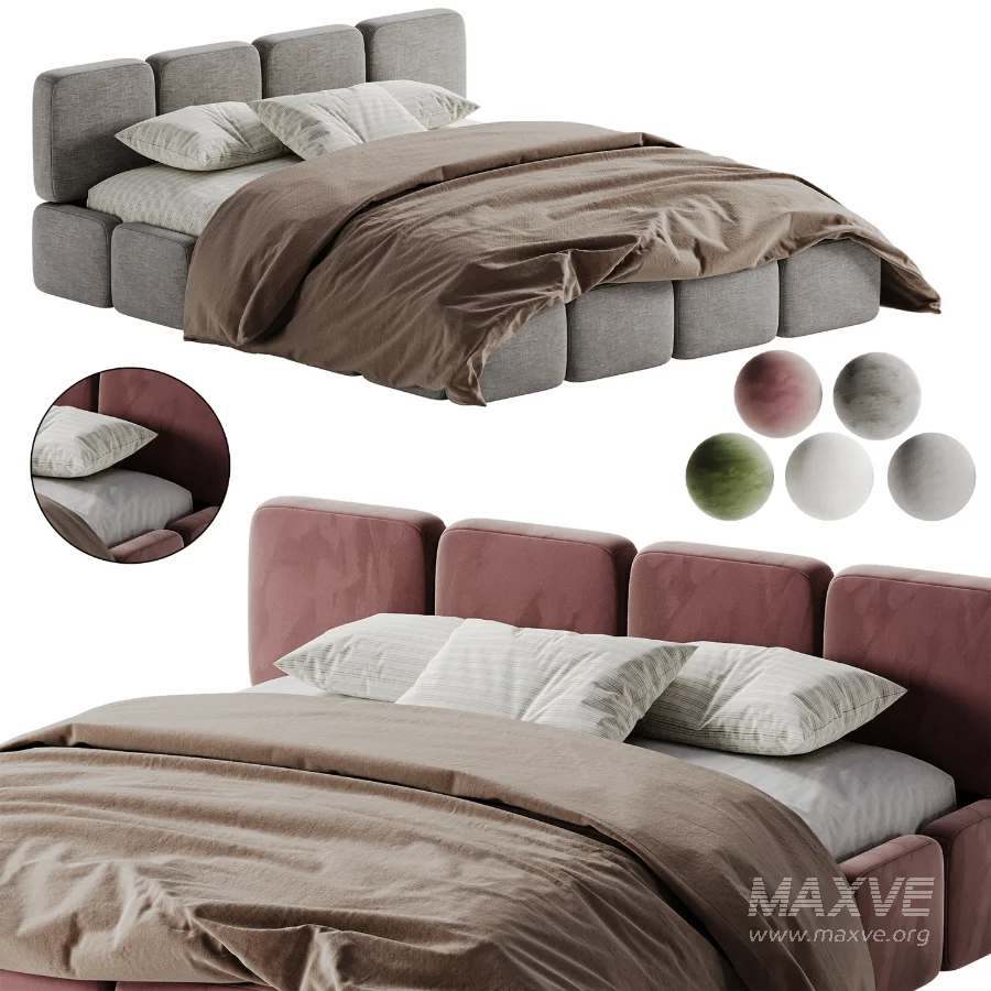 Letto Imbottito in Bucle Tayla Bed by Westwing - Image 5