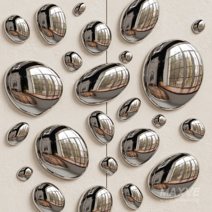 Chrome Bubble Wall Decor 27 - Image 1