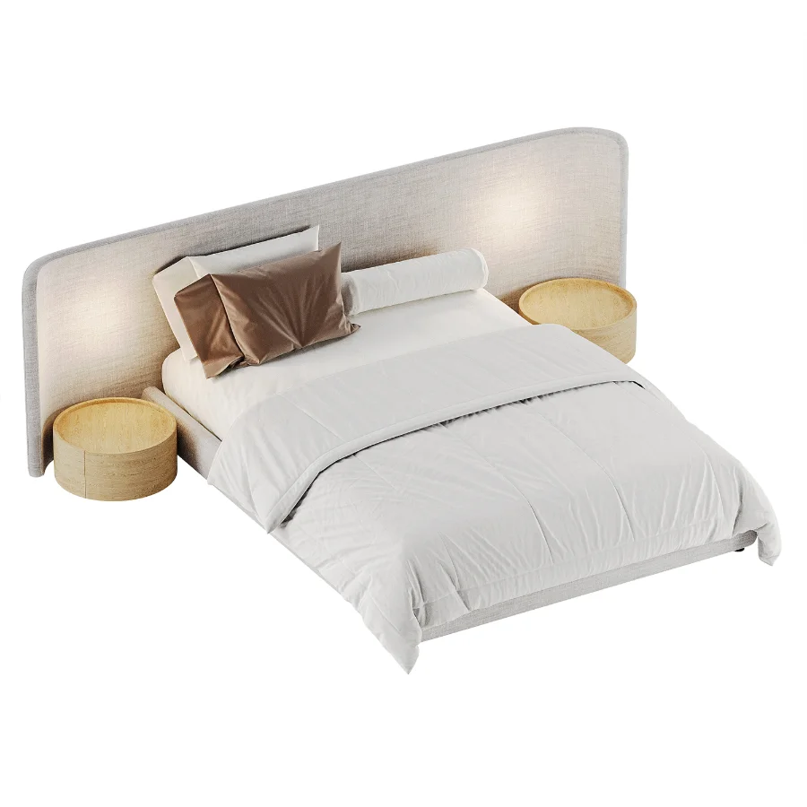 Japandi Double Bed - Image 1
