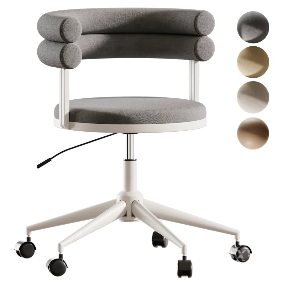 Ponty light gray office chair - Image 2