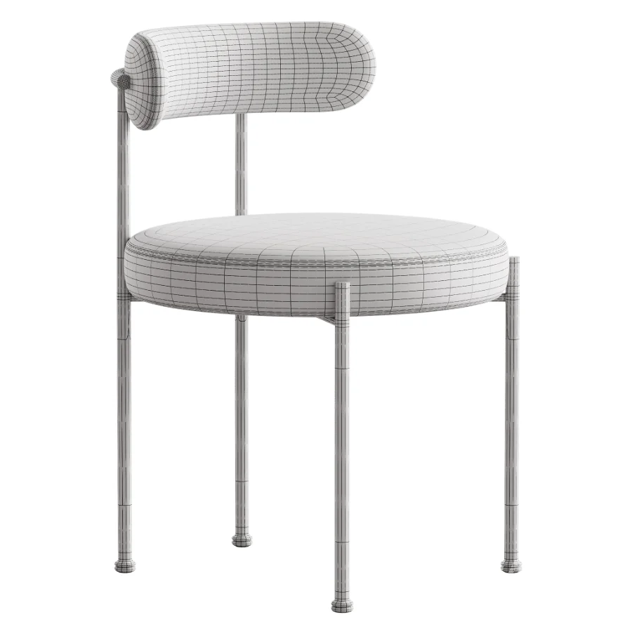 Modern Style Upholstered Side Chair Open Back Dining Chair - Image 7