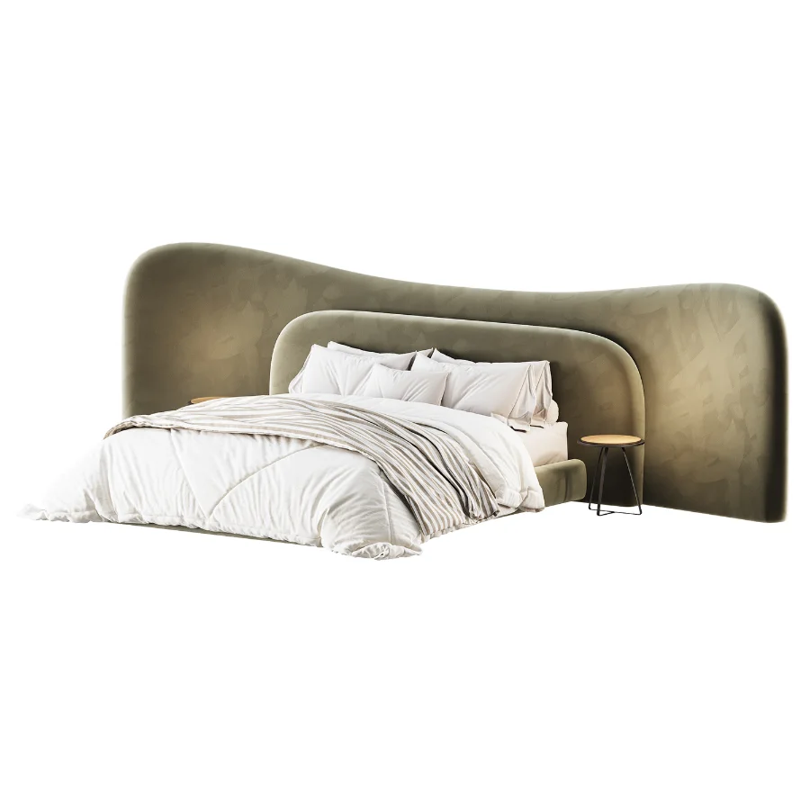 Modern Double Bed 07 - Image 1