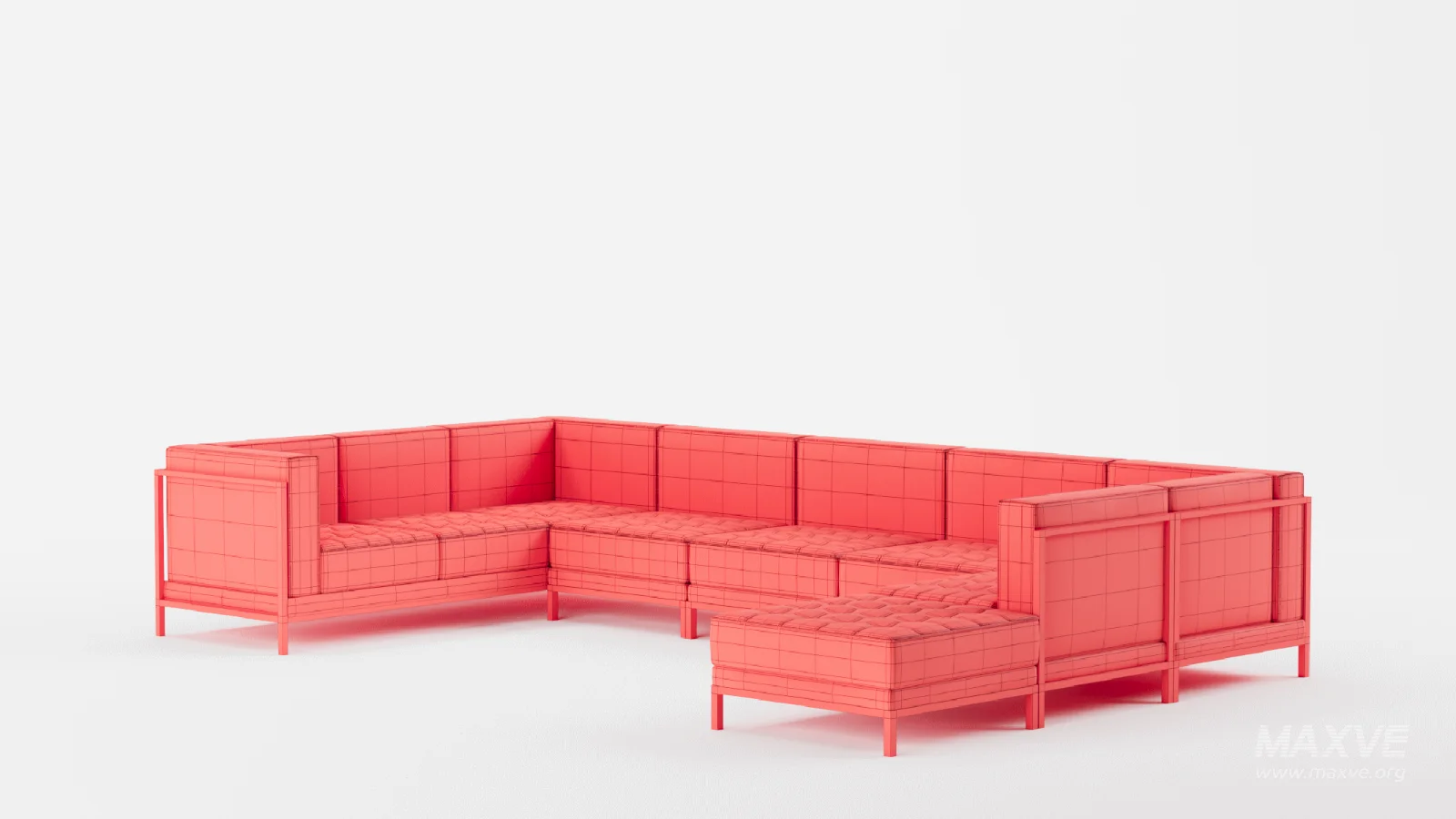 Bouffard Melrose Modular U Shape Sectional with Ottoman - Image 9