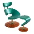 Futuristic-Curved-Leather-Armchair - Thumbnail 4