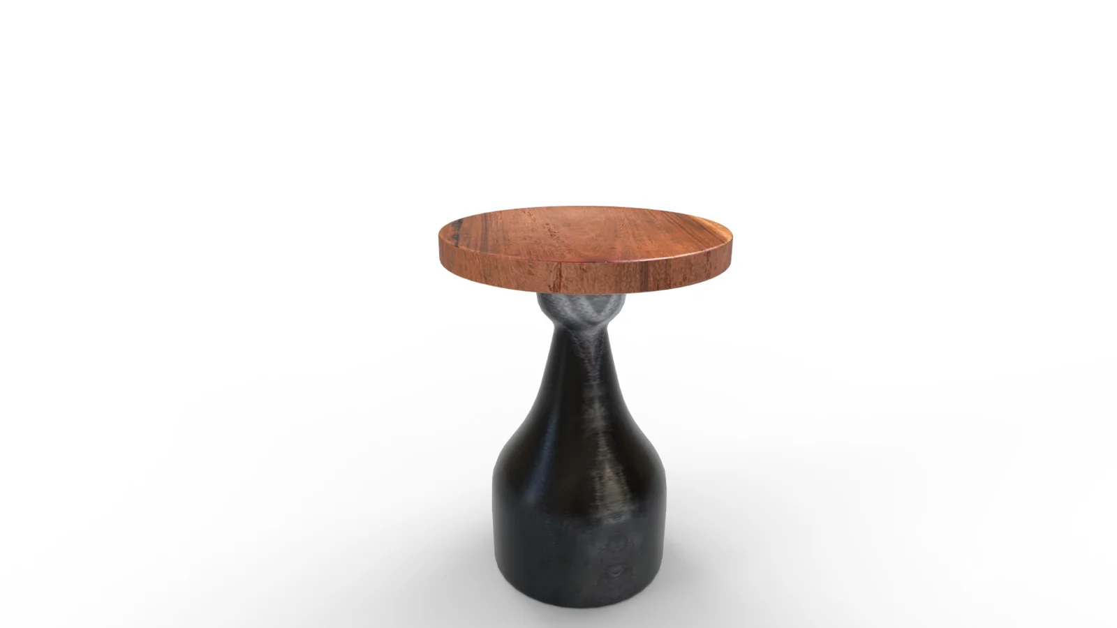 Solid Wood Pedestal End Table - Image 5