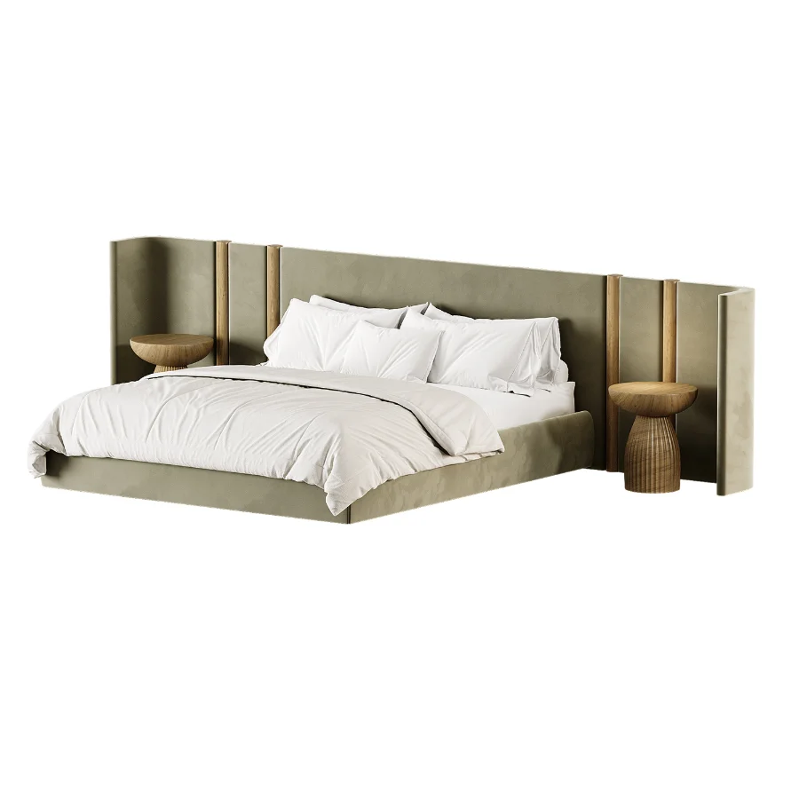 Japandi Double Bed 02 - Image 2