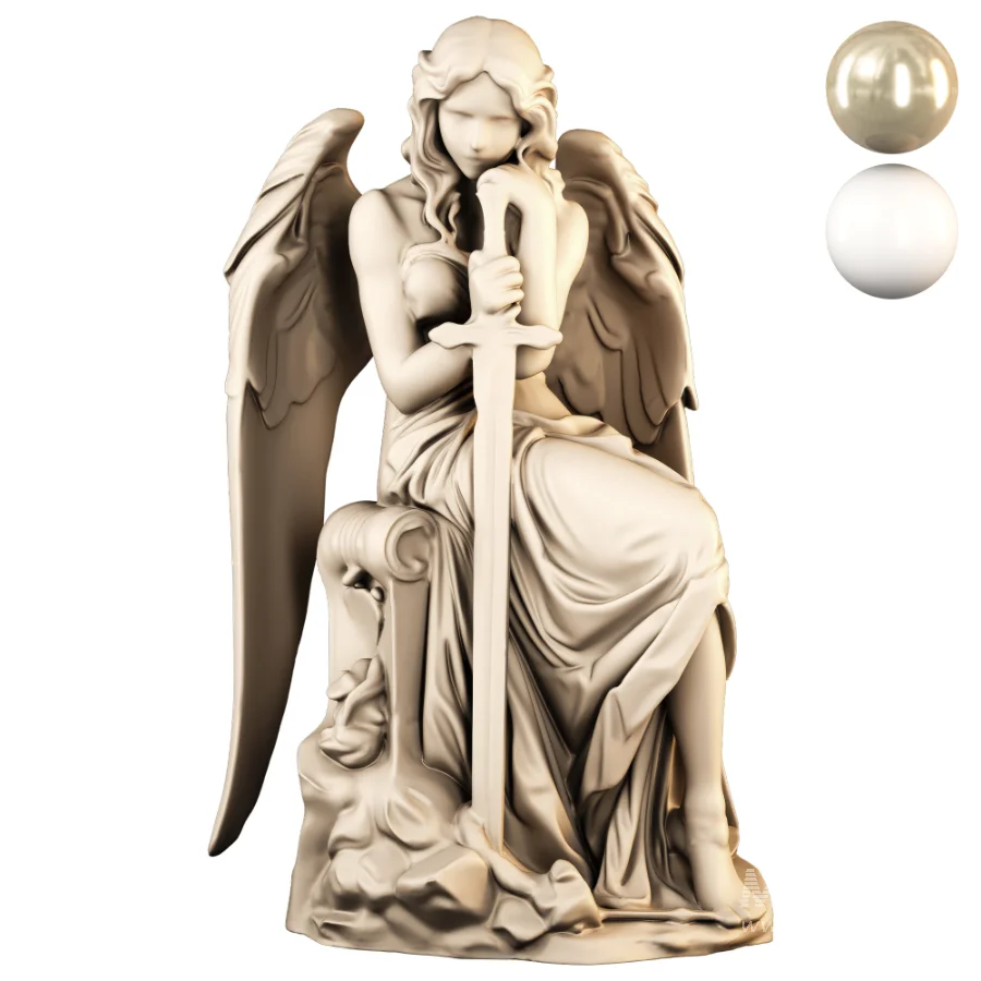 Angel Statue Stone Set - Image 3