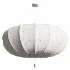 Traditional Japanese Round Iron Frame Fabric Shade Light Chandelier - Thumbnail 1