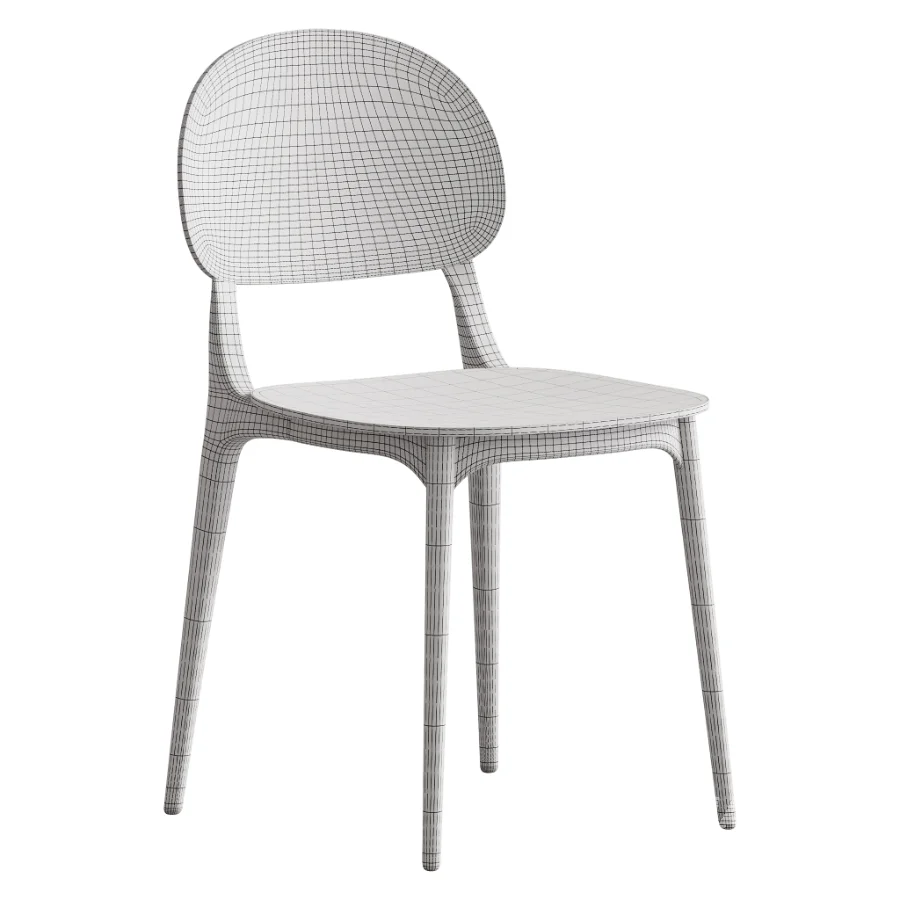 Modern Indoor-Outdoor Plastic Side Chair - Image 7