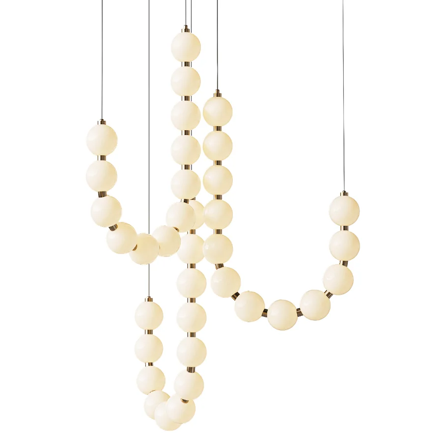 Womo Pearl Brass Globe Chandelier - Image 2