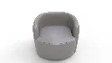 Tub Swivel Chair Sand Velvet - Thumbnail 4
