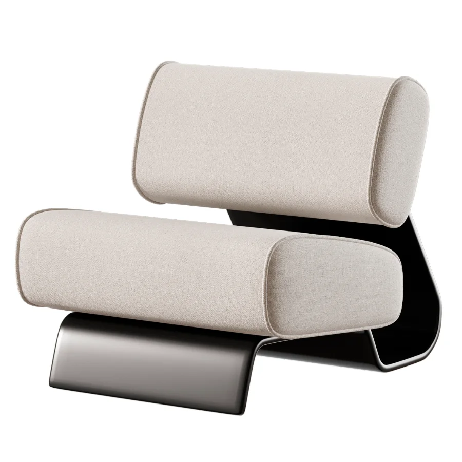 Fabric Lounge Chair - Image 3