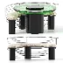CATALINA Dining Glass Table and Steel Bench - Thumbnail 3