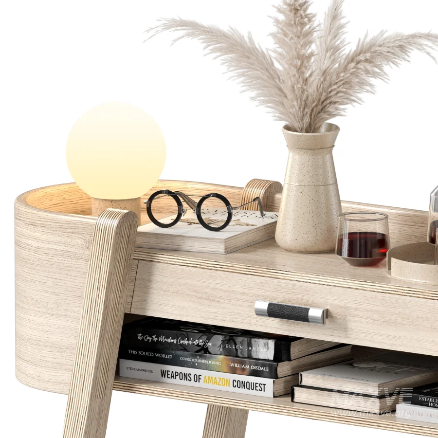 Decorative Set With Wooden Side Table - Image 4