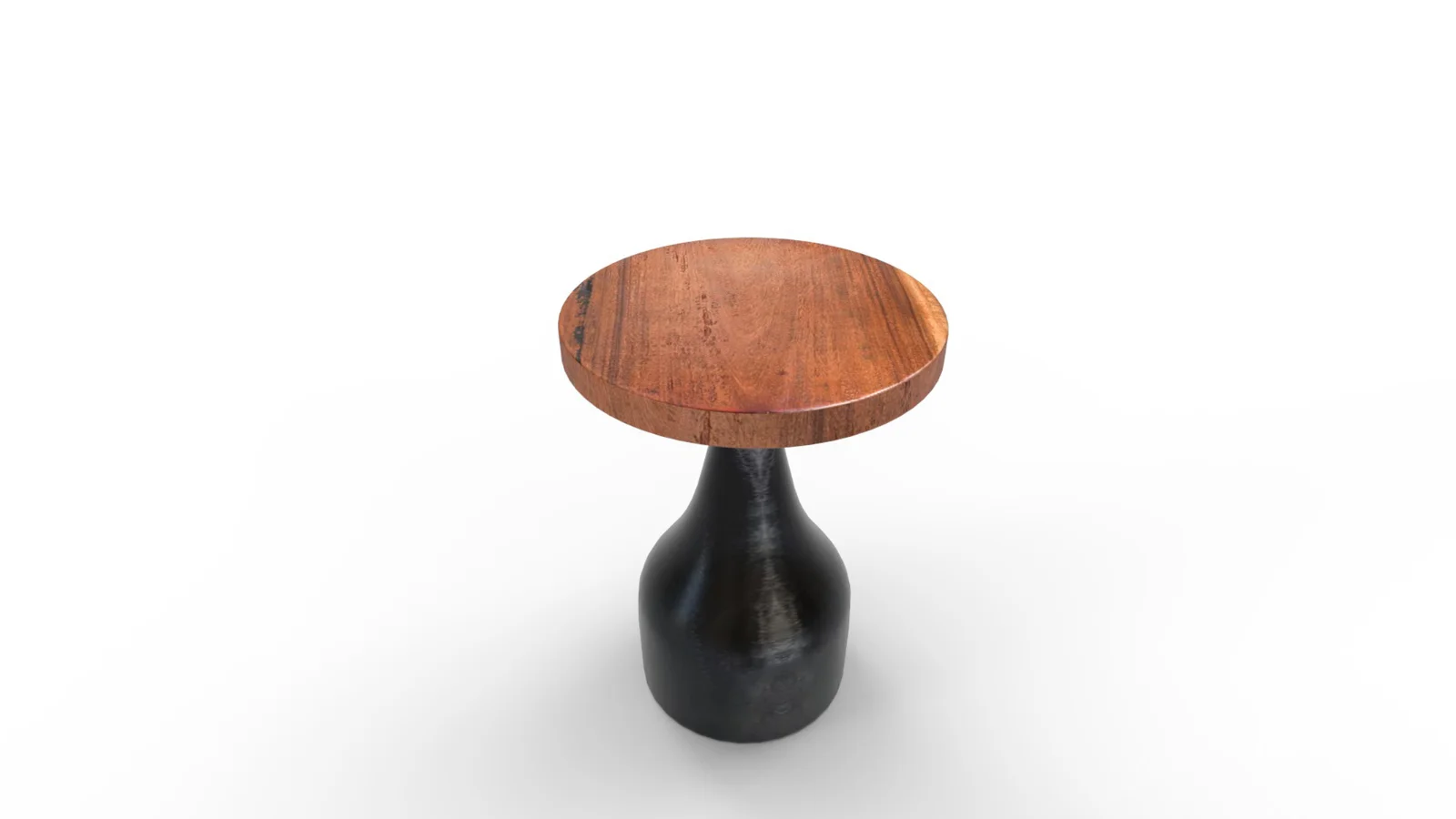 Solid Wood Pedestal End Table - Image 7