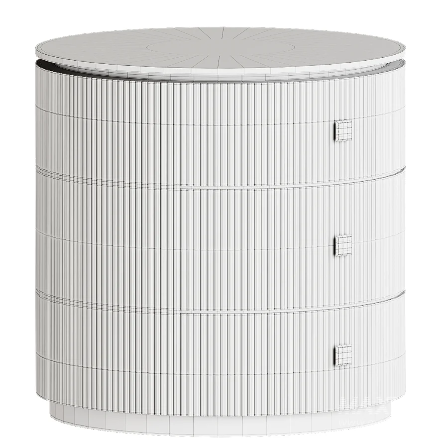 Bed Side Table Kennedy White - Image 1