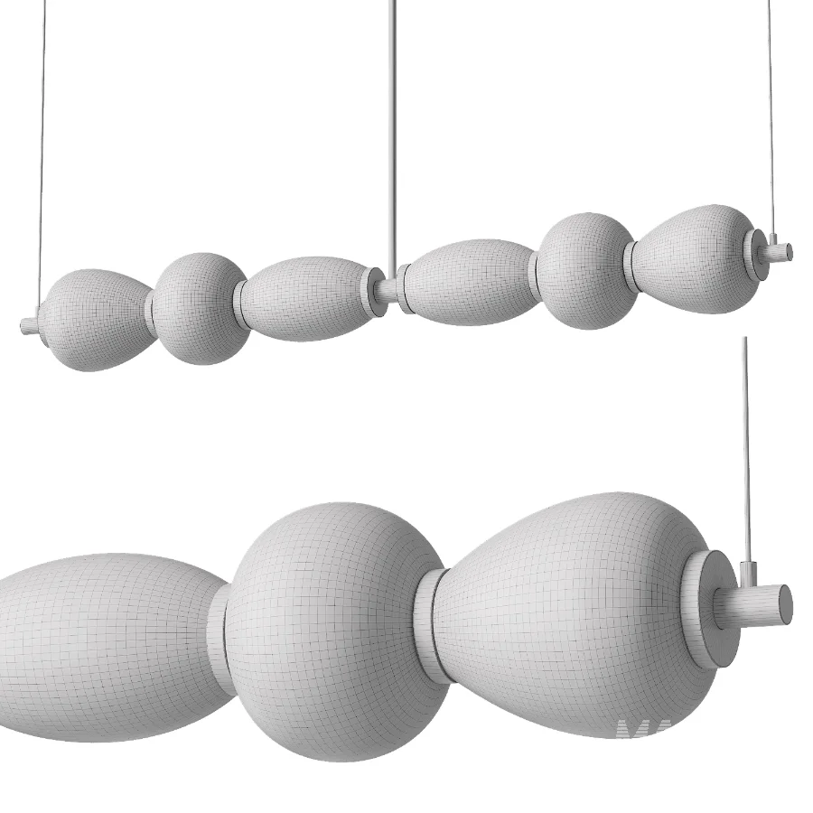 Alabaster Pebble Linear Chandelier - Image 7