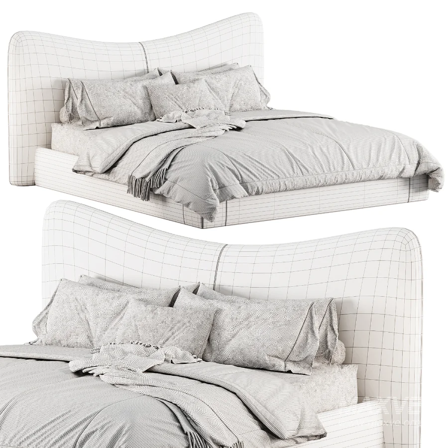 Modern Double Bed 07 - Image 4