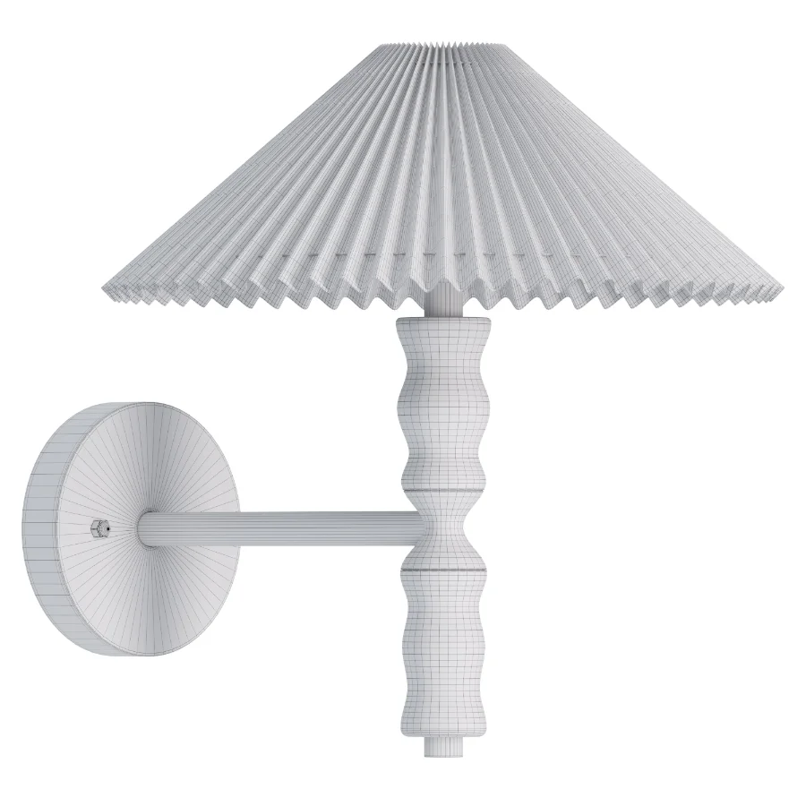 Pleated Walnut Wall Light - Image 1