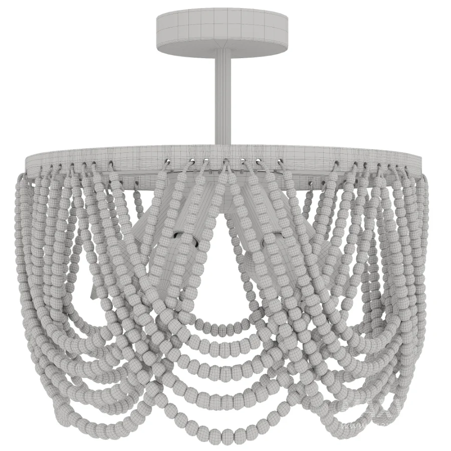 Pragati Boho Wood Beaded Light - Image 3